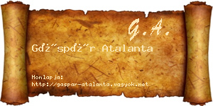Gáspár Atalanta névjegykártya